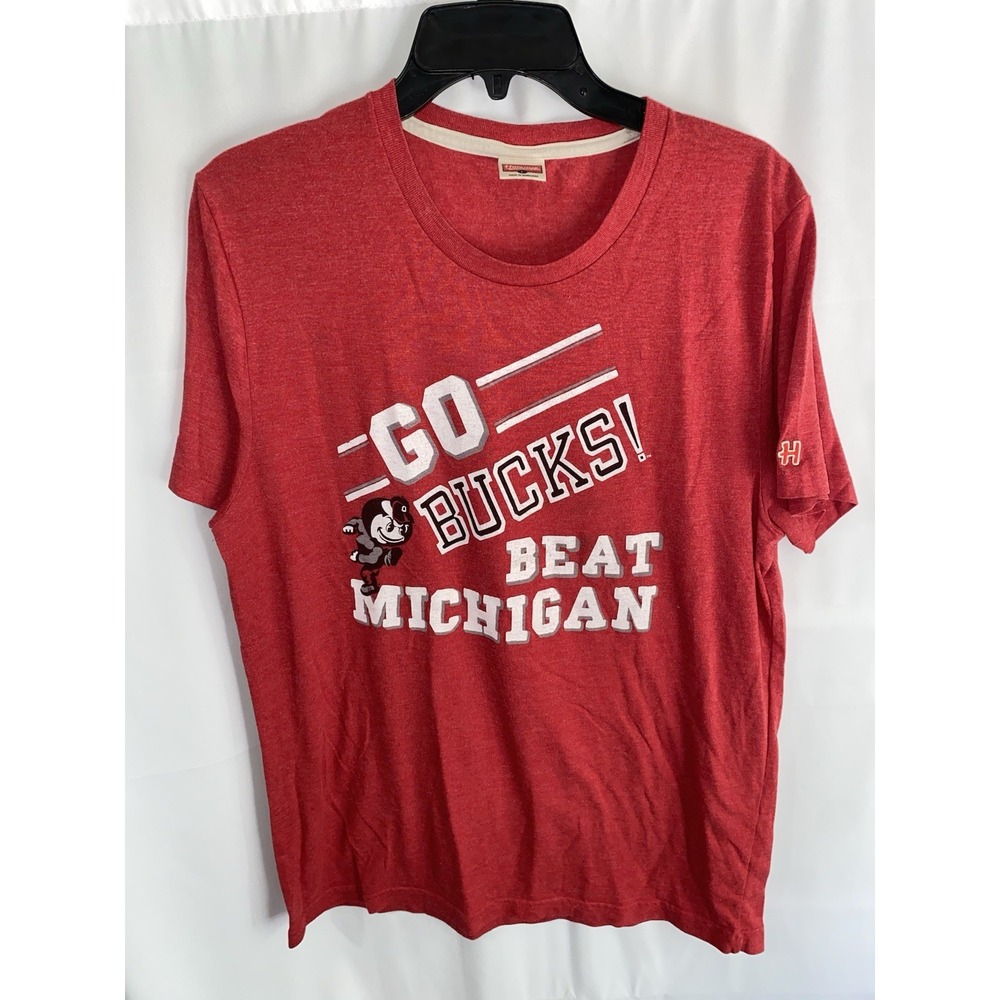 Homage‎ Ohio State Buckeyes Go Bucks Beat Michigan T Shirt Large
